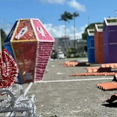 Maceió inaugura vilas juninas com túneis de LED e fogueira gigante