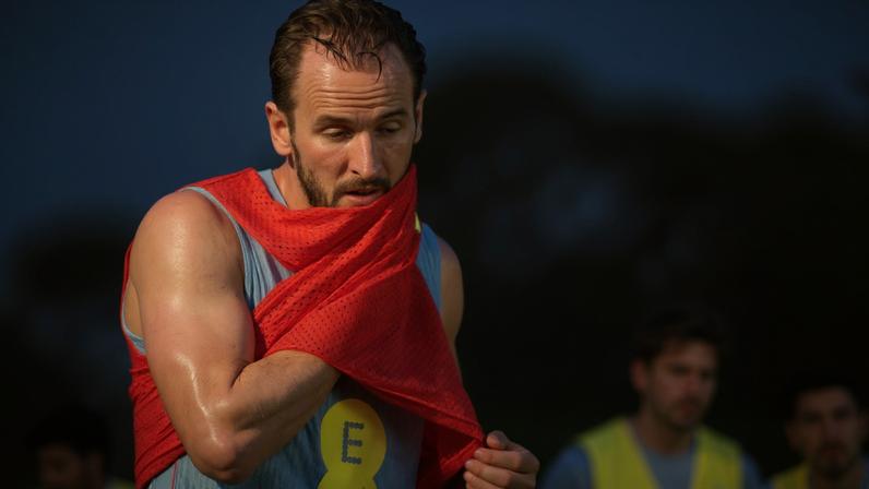 Atacante da Inglaterra, Harry Kane em treino (Foto: Richard Pelham/Getty Images/AFP)