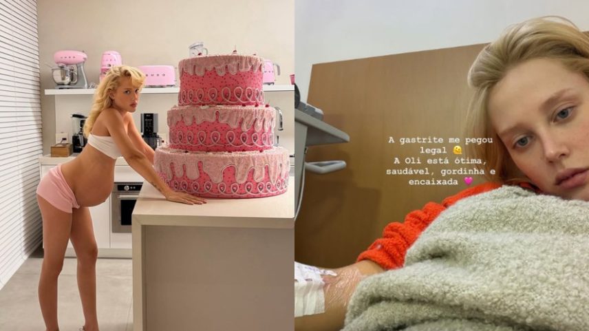 Grávida, Malu Borges posta foto no hospital após curtir festança: 'Me pegou' — Foto: Reprodução/Instagram