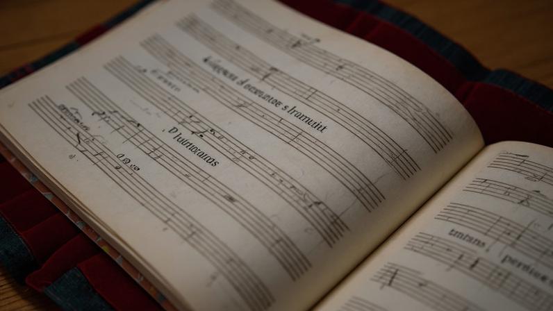 Imagem colorida de manuscrito inédito escrito por Mozart - Metrópoles