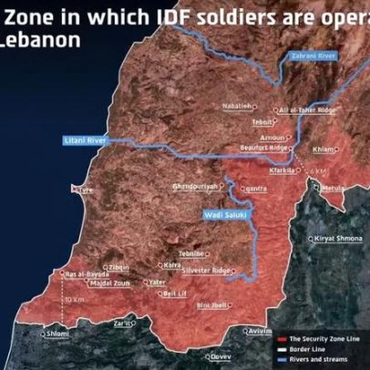 Israel divulga mapa de território ocupado no Líbano, desafia acordo com Irã e EUA