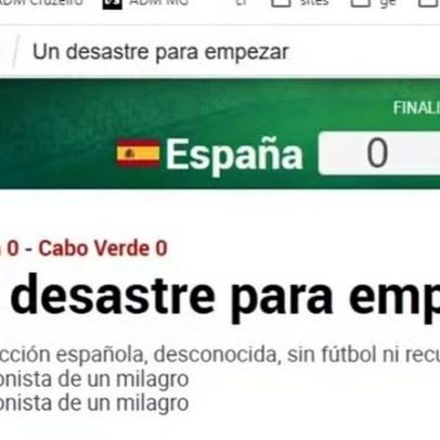 Tropeço da Espanha contra Cabo Verde repercute na imprensa mundial