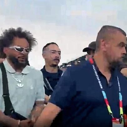 Marcelo é escoltado em manifestação na abertura da Copa do Mundo