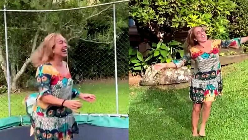 Cissa Guimarães curte sábado em meio à natureza e brinca em pula-pula — Foto: Reprodução/Instagram