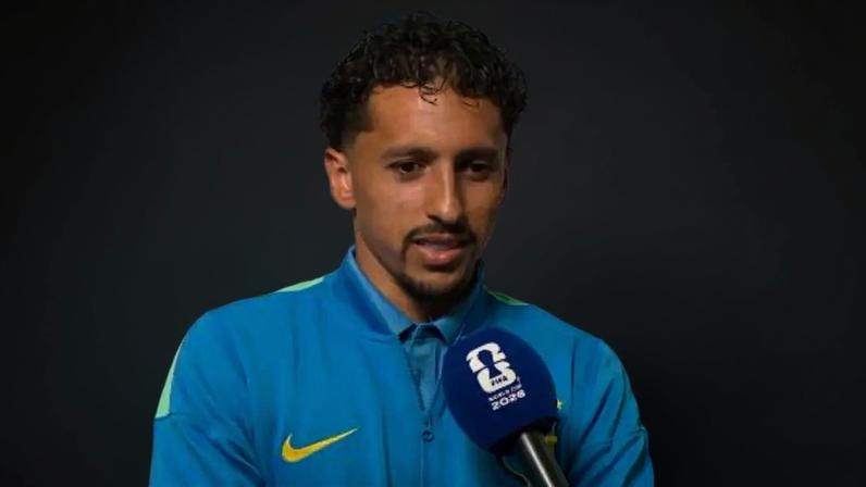 Marquinhos em entrevista momentos antes de estrear na Copa