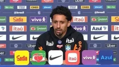 Marquinhos em coletiva da Seleção Brasileira