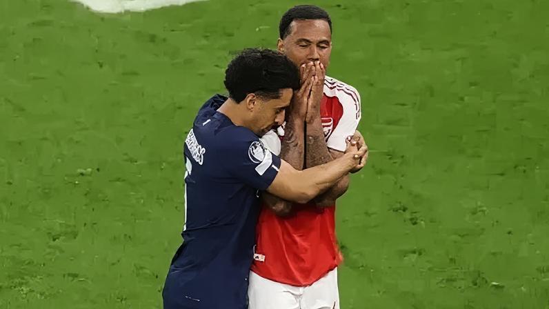 Marquinhos e Gabriel Magalhães, zagueiros de PSG e Arsenal