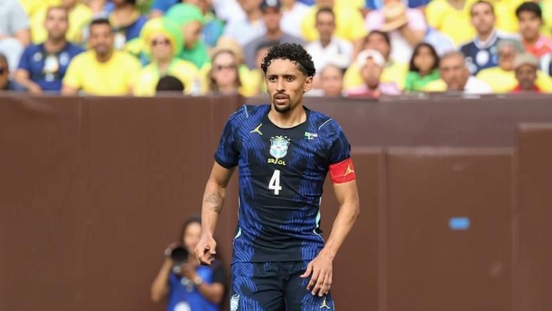 Marquinhos no amistoso contra o Egito