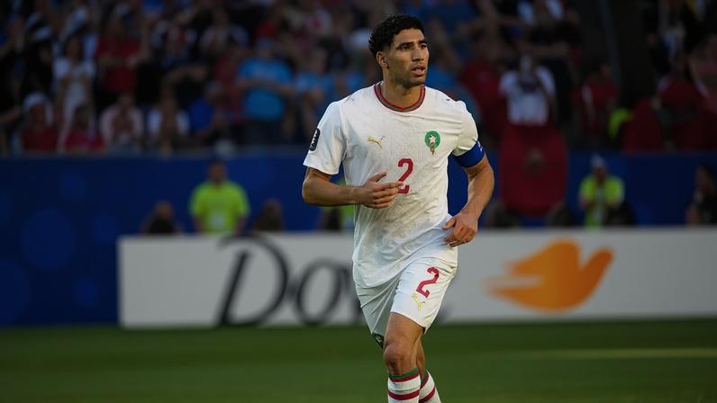 Achraf Hakimi (Marrocos) durante jogo contra a Escócia, no dia 19.06.2026.