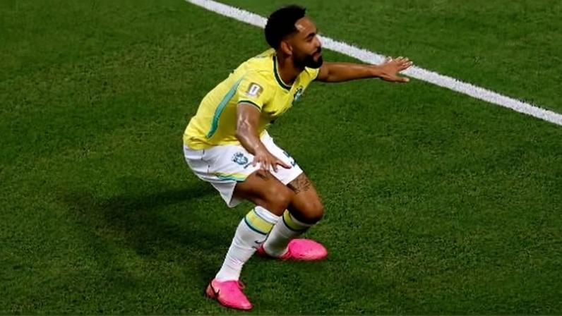 Matheus Cunha comemora gol do Brasil contra a Escócia na Copa do Mundo 2026
