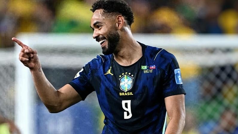 Matheus Cunha, do Brasil, celebra gol sobre o Haiti na Copa