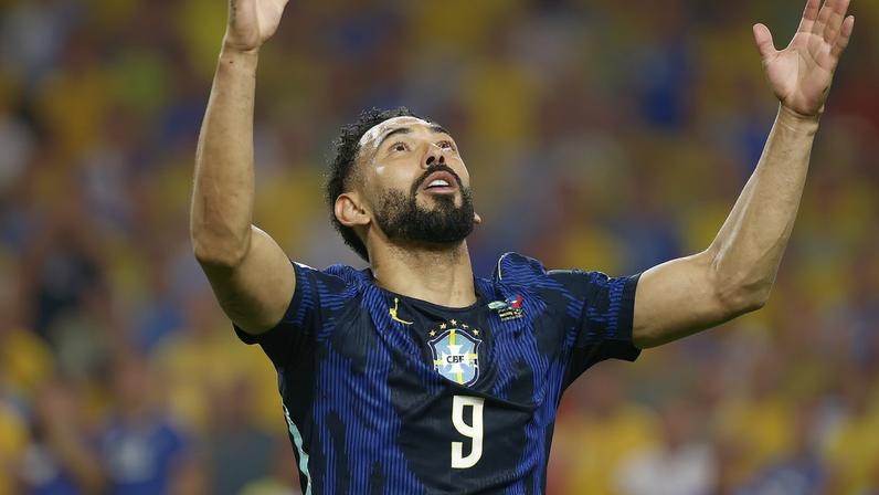 Matheus Cunha celebra seu gol na Copa do Mundo de 2026