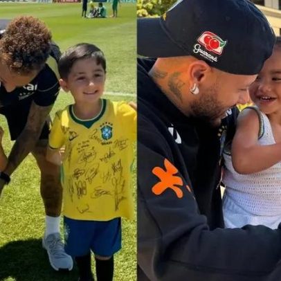 Bruna Biancardi mostra Mavie com Neymar em primeiro treino no gramado nos EUA