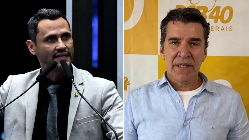 Montagem com senador Cleitinho Azevedo e pré-candidato Jarbas Soares