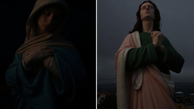 Após críticas, pintura que alterou rostos de esculturas sacras é retirada em MG
