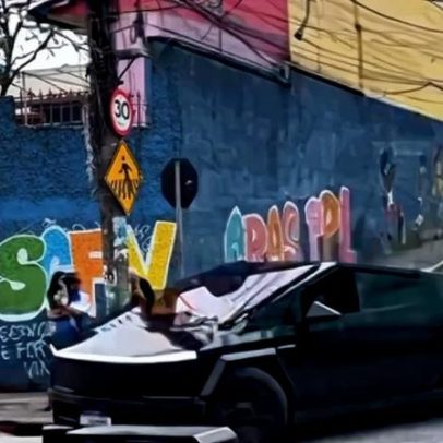 Cybertruck de R$ 2 milhões aparece em favela e desperta interesse em BH