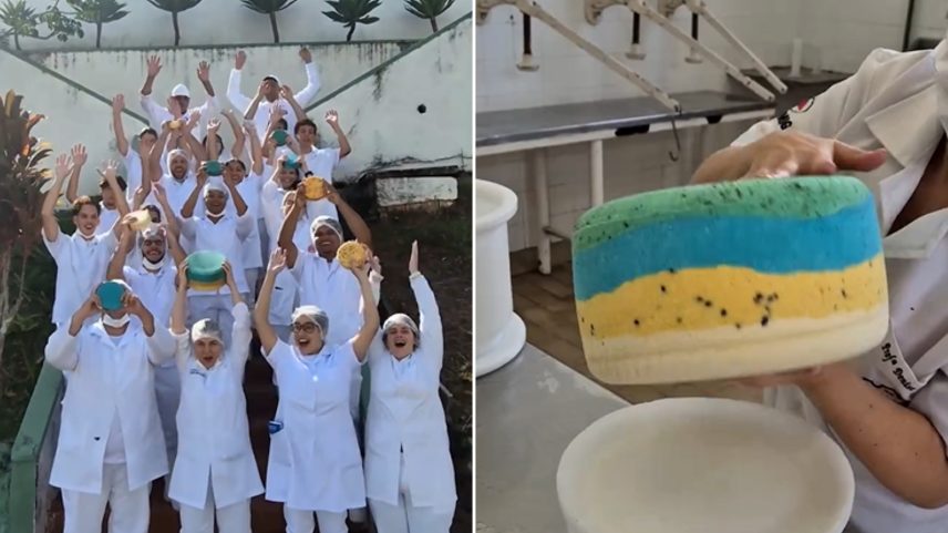 Mineiros criam queijo verde e amarelo para celebrar a Seleção Brasileira