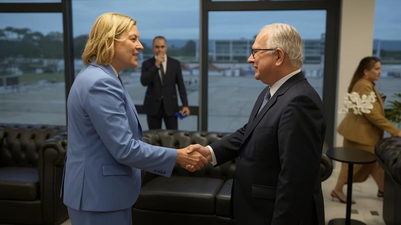 Presidente do STF em audiência com Henna Virkkunen, vice-presidente executiva da Comissão Europeia para a Soberania Tecnológica, Segurança e Democracia