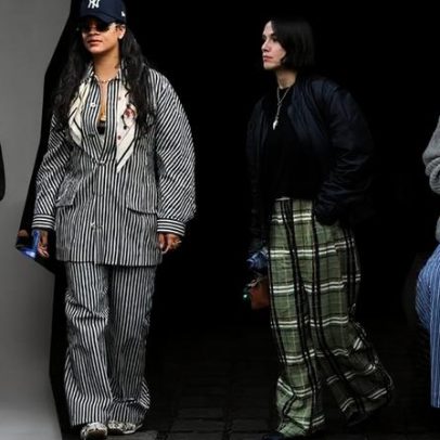 Cinco combinações de pantalonas estilo pijama para looks de inverno
