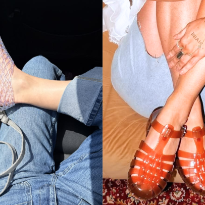 Sapatos de plástico Jelly ressurgem entre marcas de luxo