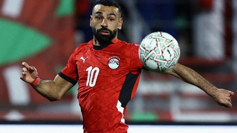 Mohamed Salah, em ação pela seleção do Egito durante a Copa Africana de Nações