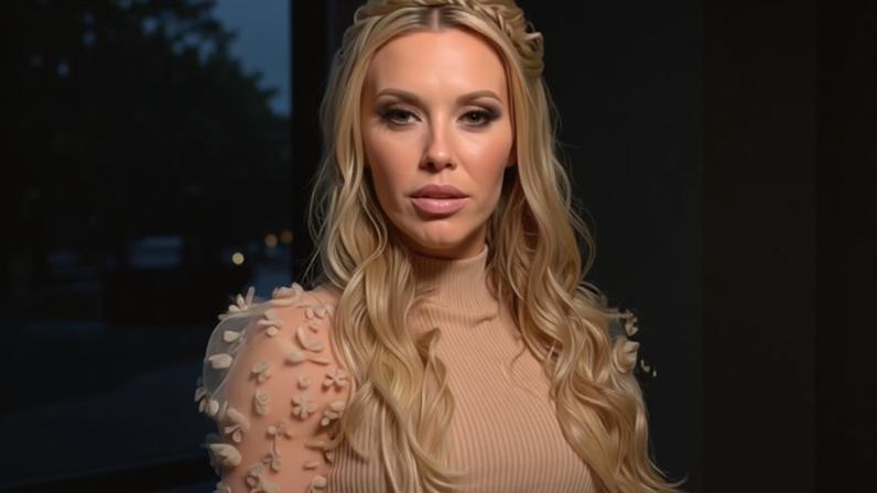 A Brandi Glanville sofre com uma doença misteriosa que 'derreteu' seu rosto (à direita)