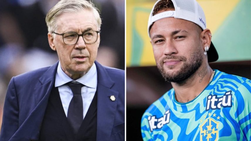 Carlo Ancelotti e Neymar — Foto: Reprodução/Instagram