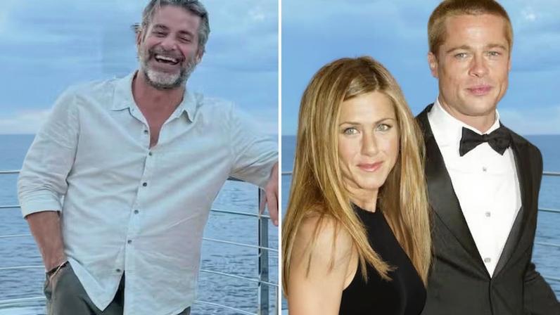 Jim Curtis e Jennifer Aniston; a atriz quando era casada com Brad Pitt