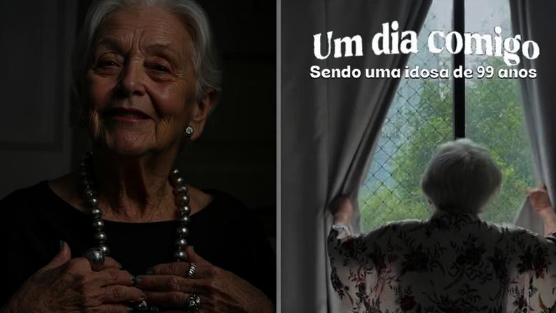A influenciadora recifense Zuleide Lima, de 99 anos — Foto: Reprodução/Instagram/chrisxavierfotografia