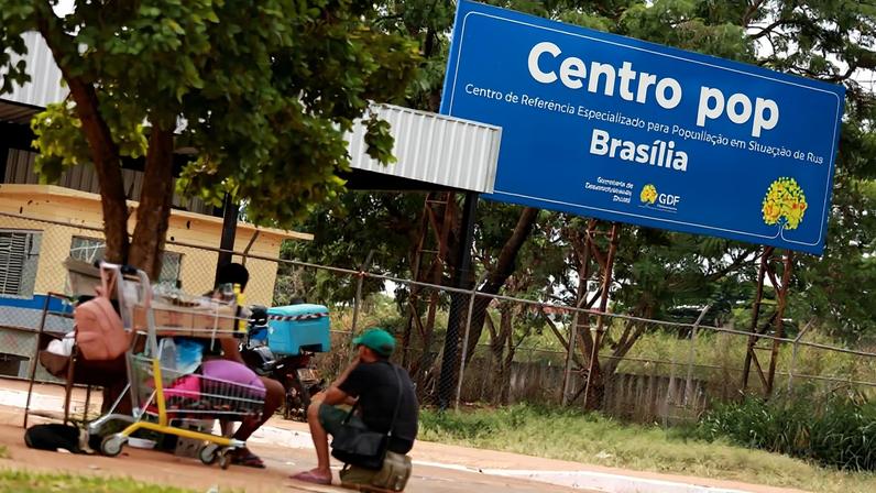 Imagem colorida de local próximo ao centro de atendimento a pessoas em situação de rua, em Brasília