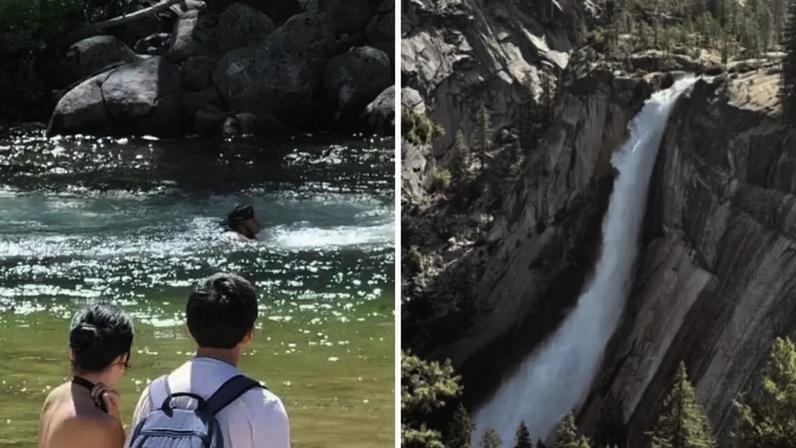 Jovem grava último momento de homem arrastado por correnteza para cachoeira de 180 metros