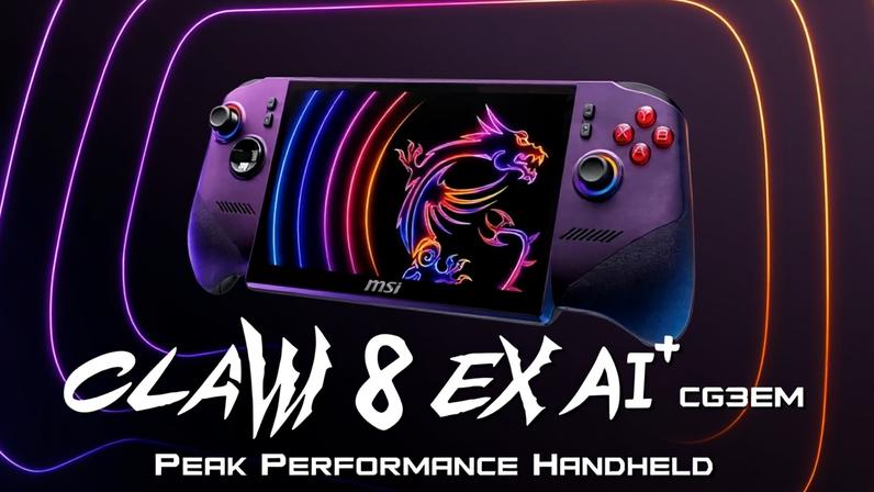 MSI lança Claw 8 EX AI+ com Arc G3 Extreme para competir com ROG Ally