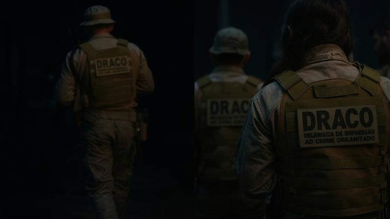 As investigações identificaram a participação de agentes públicos, dentre eles policiais civis, supostamente integrados à estrutura criminosa