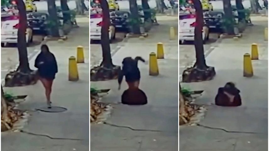Mulher cai em bueiro no RJ - Metrópoles