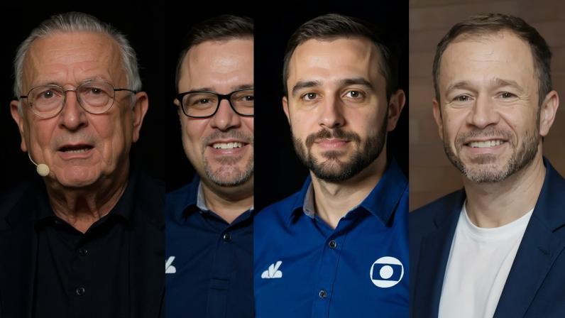Galvão Bueno (SBT), Everaldo Marques (Globo), Renata Silveira (Globo/SporTV), Luis Felipe Freitas (CazéTV) e Tiago Leifert (SBT) estão entre os principais narradores da Copa 2026