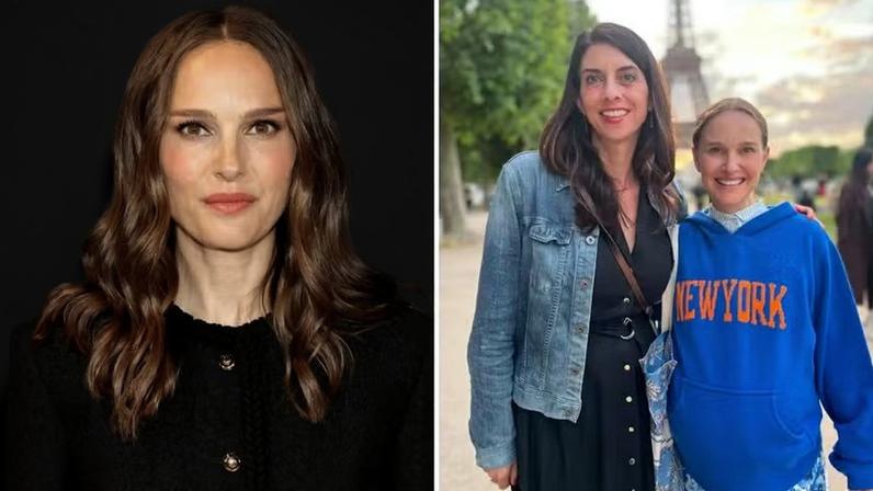 Natalie Portman em première e com uma amiga em Paris durante a celebração do seus 45 anos — Foto: Getty Images/Instagram