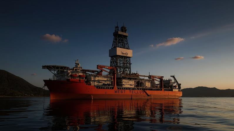Navio-sonda da Seadrill no campo de Búzios, no Rio de Janeiro