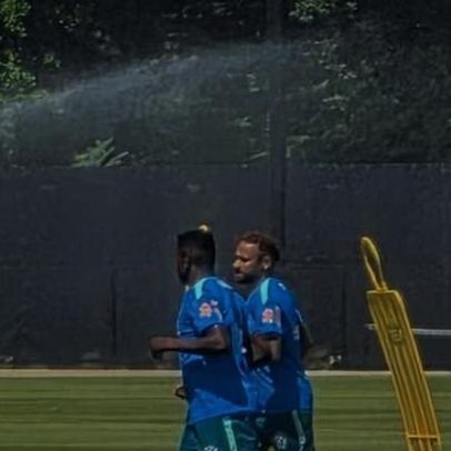 Neymar faz primeiro treino completo com a seleção na Copa
