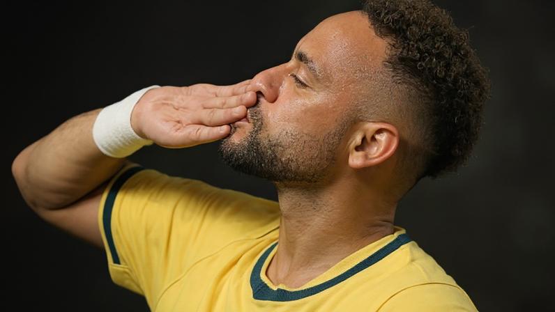 Neymar durante jogo pela Copa do Mundo