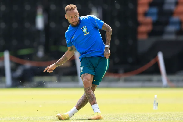 Neymar em treino do Brasil em Houston