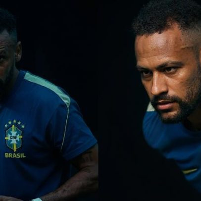 Neymar exibe detalhe em chuteira antes de jogo do Brasil na Copa