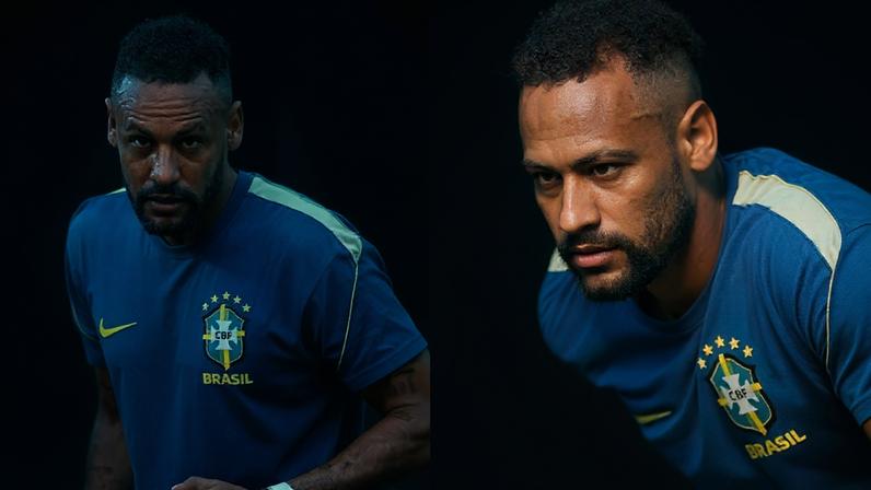 Neymar durante treino antes da partida do Brasil contra Japão na Copa do Mundo