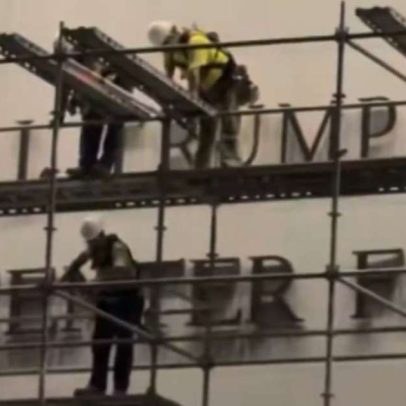 Trabalhadores iniciam remoção do nome de Trump do Kennedy Center