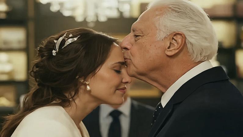 Adriana (Leticia Colin) e Arthur (Antonio Fagundes) se casam em 'Quem Ama Cuida'