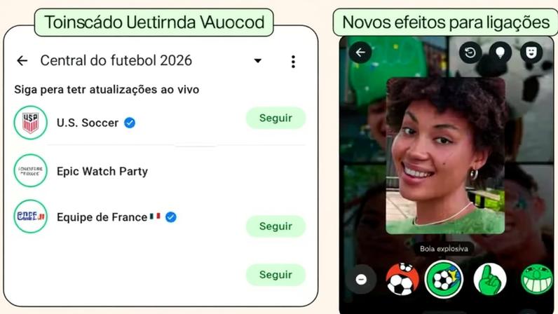 WhatsApp ganha emoji especial da Trionda, efeitos para chamadas e central com atualizações em tempo real — Foto: Reprodução / Meta