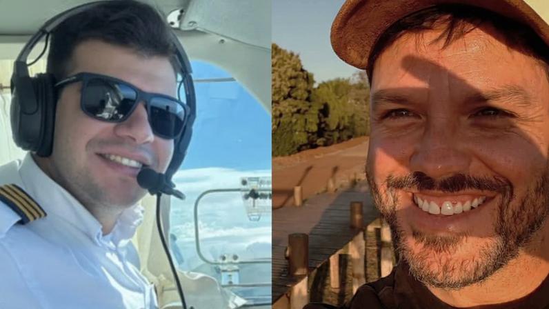 Gabriel Maloni à esquerda e Henrique Guariente à direita, vítimas de queda de avião em Marília (SP) — Foto: Reprodução