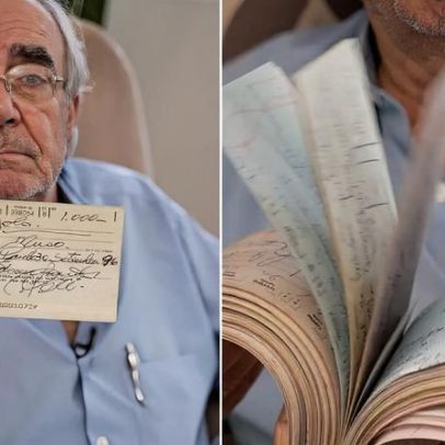 Taxista coleciona cheques autografados de Pelé em acervo gigante
