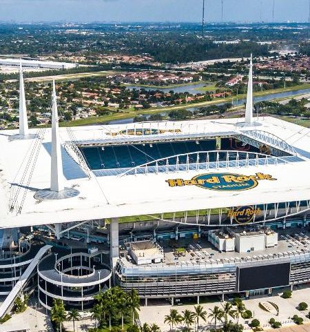 O Hard Rock Stadium, em Miami, vai sediar jogos da Copa do Mundo