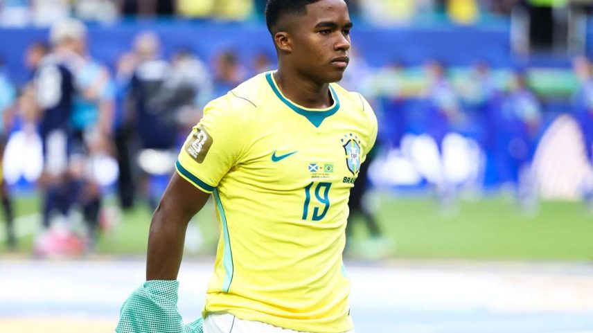 Endrick entrou aos 36 minutos do segundo tempo na vitória do Brasil contra a Escócia