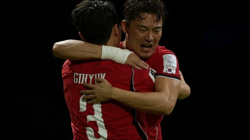 Oh Hyeon-gyu, da Coreia do Sul, fez o segundo gol da seleção contra a Tchéquia